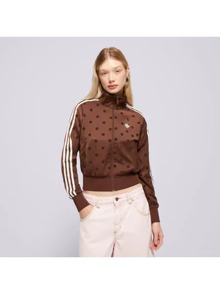 Adidas Bluza Rozpinana Satin Polka Dots Tt brązowa