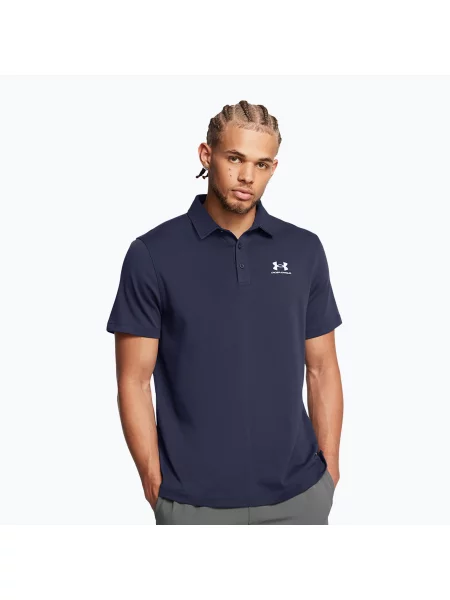 Tricou polo pentru bărbați Under Armour Icon Polo midnight navy/white alb