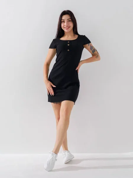 LAWA Сукня міні Комбінований верх чорний