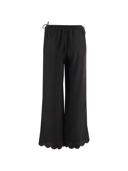 Pantaloni The Garment de mătase negru