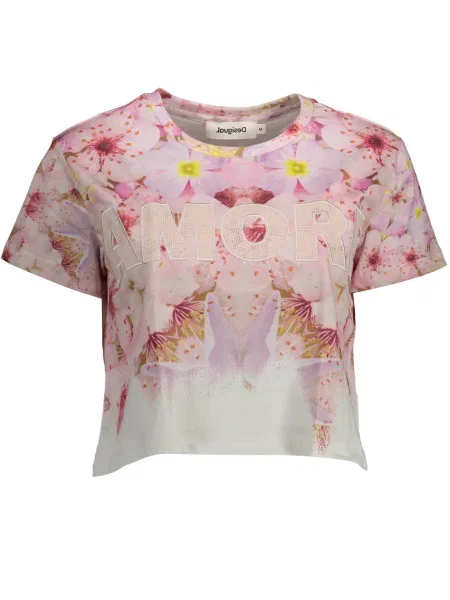 Tricou Desigual scurt alb