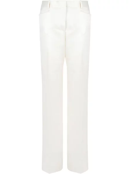 Pantaloni Tom Ford din satin alb