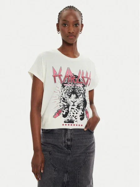 JJXX Tricou Wilma Écru Boxy Fit