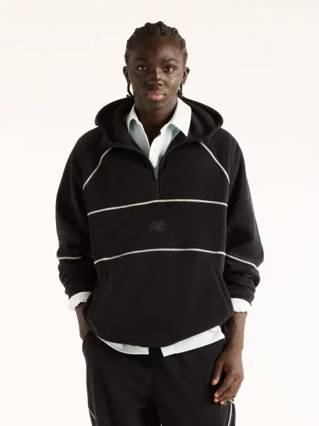 Спортивна кофта New Balance Trackside Polar Fleece фліс чорний