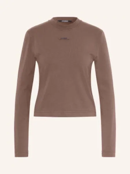 Jacquemus Koszulka Z Długim Rękawem Le Tshirt Gros Grain braun brązowa