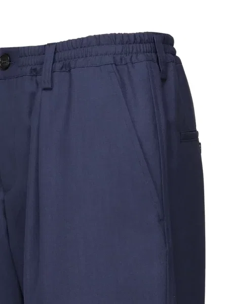 Pantaloni Marni plisate albastru