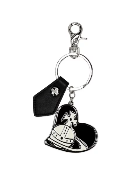 Pandantiv Vivienne Westwood cu motiv cu inimi negru