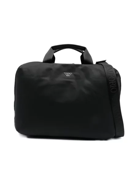 Emporio Armani Torebki Mężczyzna ONE SIZE Skóra Torba podróżna czarny