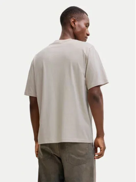 JACK & JONES Majica JJEDenver svijetlosiva / crna siva