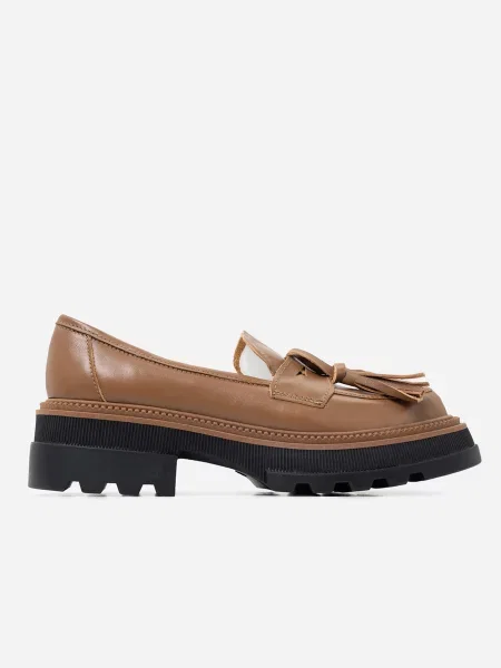 Шкіряні Лофери ISSA Plus коричневий