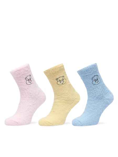 Șosete lungi adidas Adidas Care Bear Crew Sock 3 Pairs roz