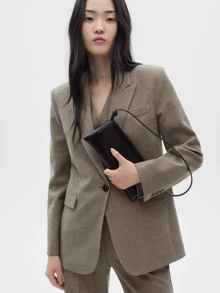 Пиджак Mango серый