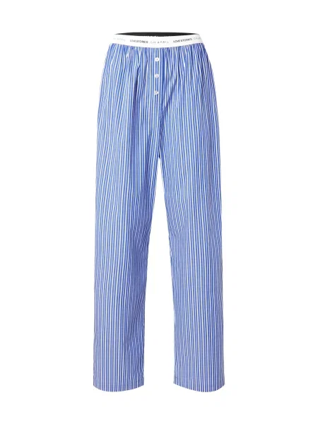 OH APRIL Pantaloni OH APRIL x LOVE Stories Theodore albastru alb
