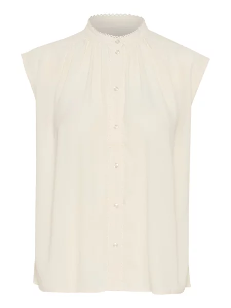 Top Inwear de lână alb