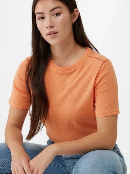 Футболки і поло MEXX льон/бавовна помаранчевий