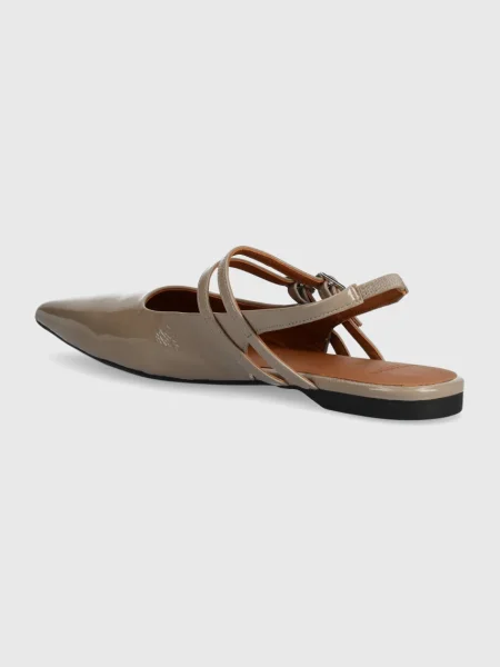 Kožené baleríny Vagabond Shoemakers HERMINE s odkrytou patou béžová