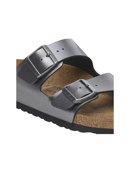 Šľapky BIRKENSTOCK Arizona BF Narrow metallic black sivá