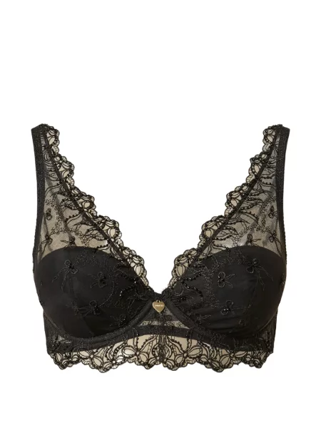 Sutien bralette Twinset din tul negru