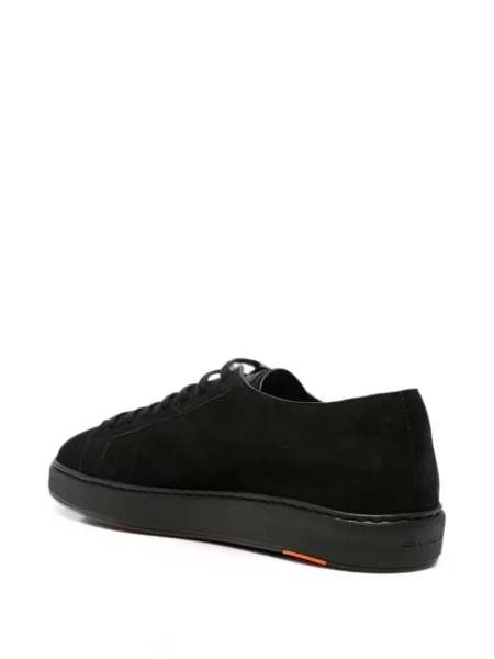 Sneakers Santoni με κορδόνια σουέντ μαύρο