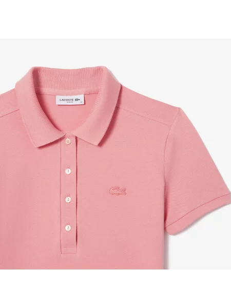 Lacoste поло Slim Fit рожеве