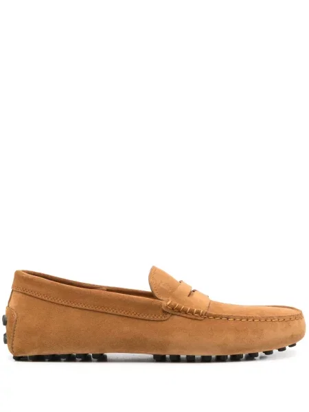 Pantofi loafer Tod's din piele de căprioară maro