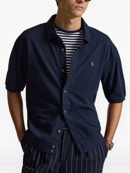 Košulja Polo Ralph Lauren s vezom plava