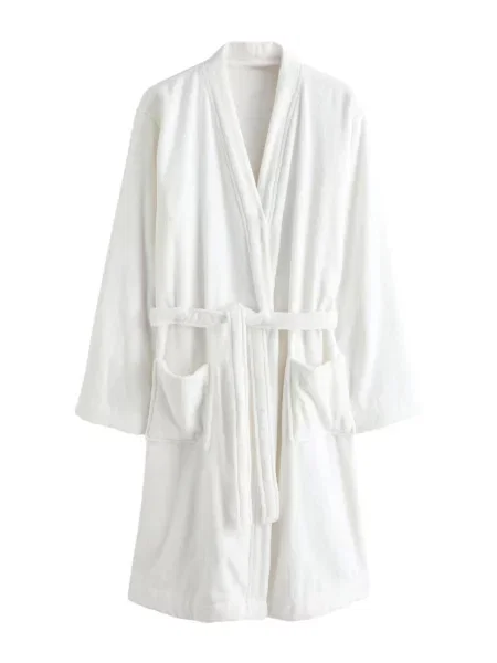 Next Halat de baie scurt alb