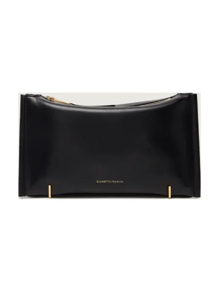 Geanta de piele Elisabetta Franchi din piele plic negru
