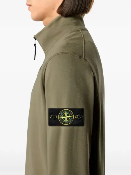 Fleecová mikina Stone Island zelená