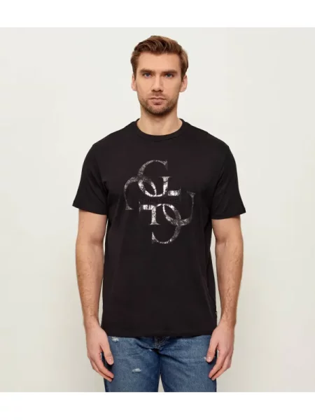 Guess Póló Regular Fit fekete