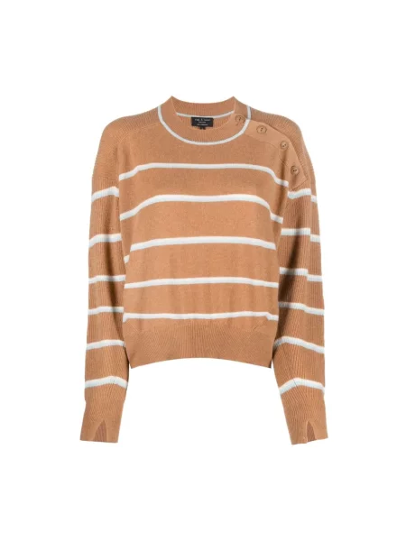 Pasek Rag & Bone w paski z paskiem beżowy