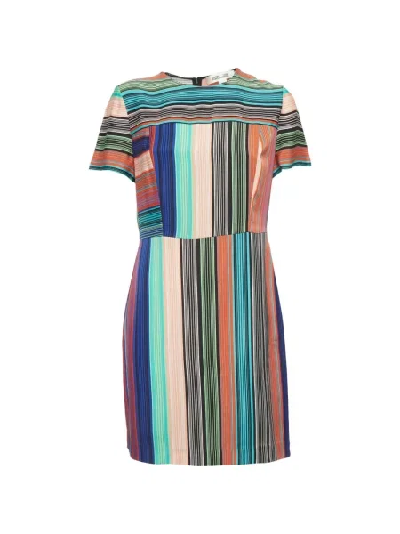 Rochie mini Dvf Diane Von Furstenberg cu dungi albastru
