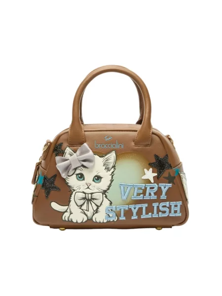 Torebka skórzana Braccialini skórzana brązowa