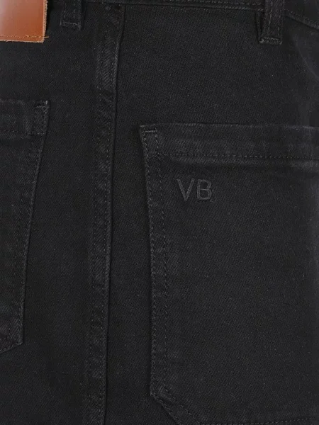 Дънки Victoria Beckham с автограф черно