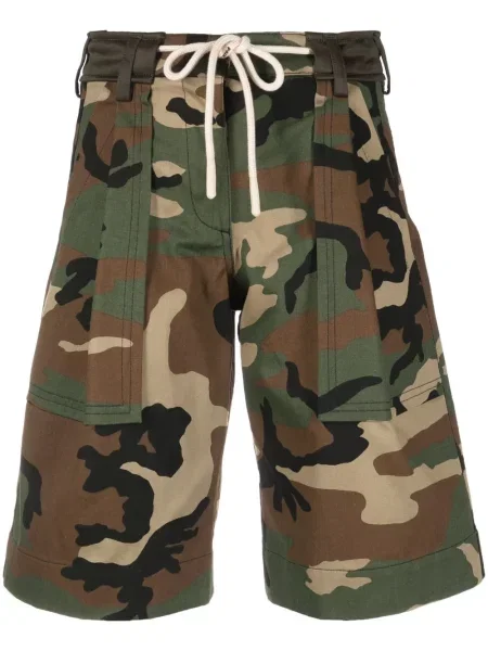 Pantaloni scurți Palm Angels cu imagine cu model camuflaj verde