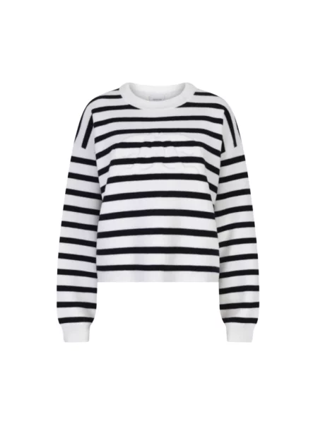 Bluza Dante 6 wełniana w paski z autografem niebieska