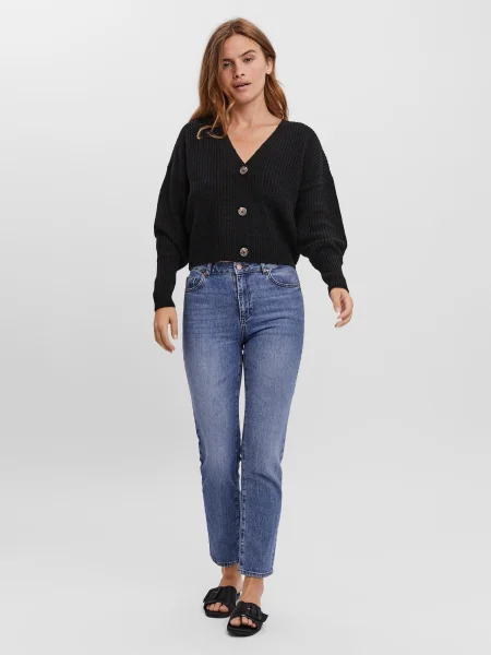 VERO MODA Geacă tricotată Lea' negru