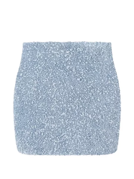 Bouclé fustă din denim Manière De Voir albastru
