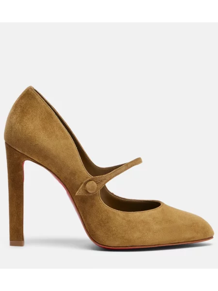 Salonarji Christian Louboutin iz semiša rjava