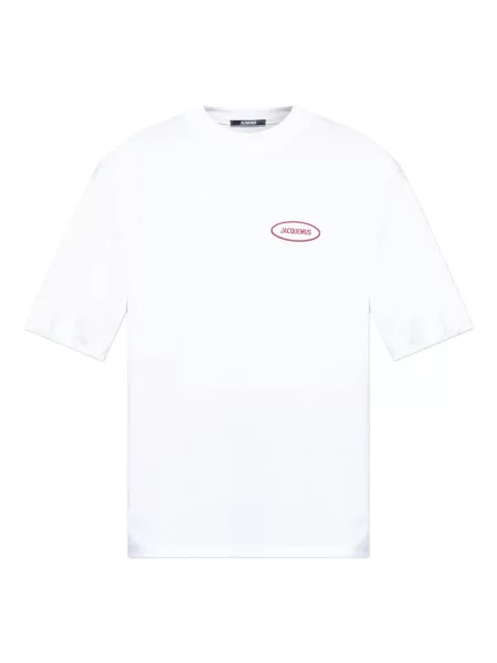 Tricou Jacquemus cu broderie alb