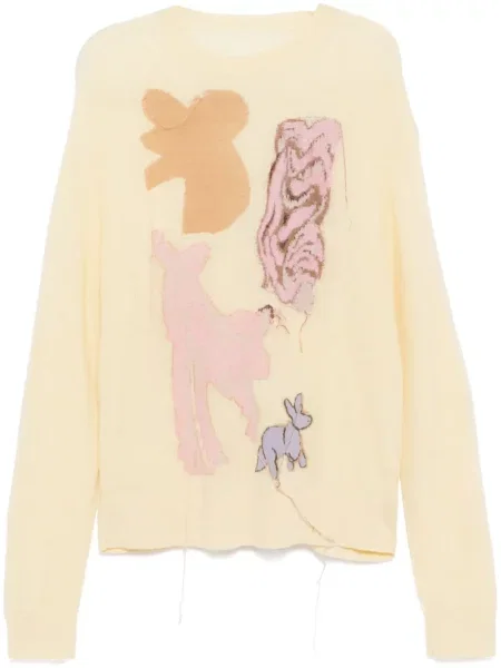 Pulover Jnby din jacard galben