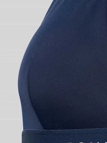 Kostium kąpielowy z nadrukiem z logo Tommy Hilfiger granatowy