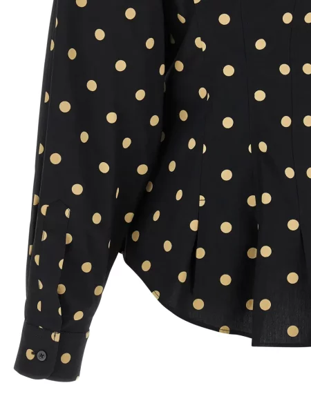 Cămașă Moschino cu buline plisată negru