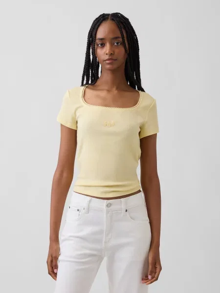 Tricou Gap cu autograf galben