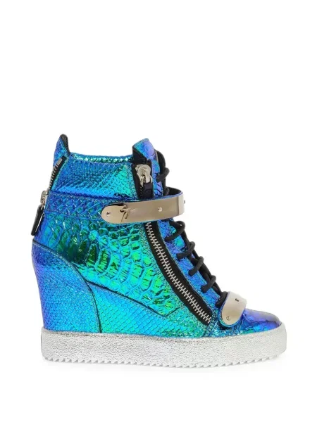 Sneakerși Giuseppe Zanotti cu pană albastru