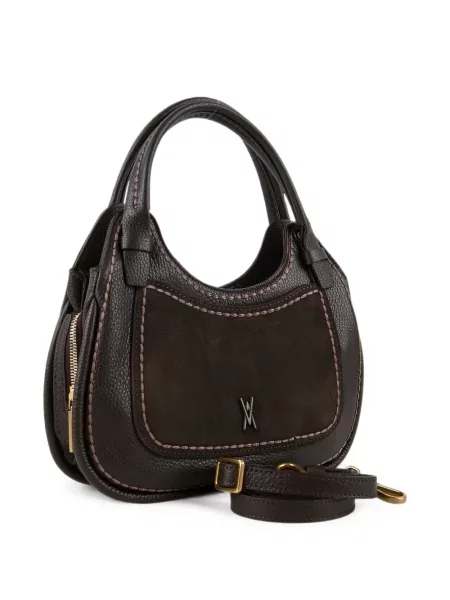 Geantă shopper Visona` din piele de căprioară maro