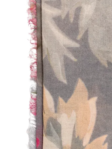 Fular Mouleta cu model floral cu imagine gri