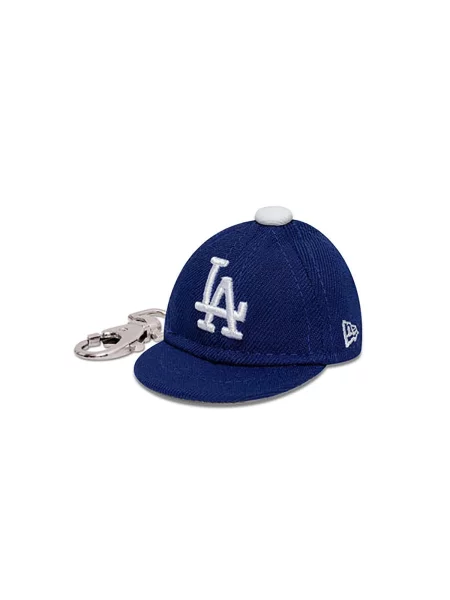 NEW ERA Breloc Mini Cap LA Dodgers albastru închis / argintiu alb