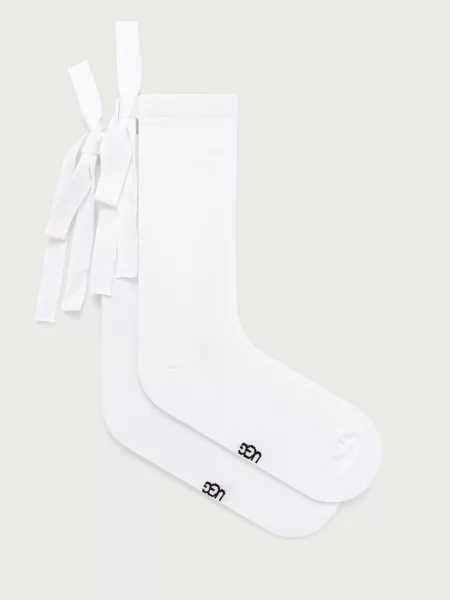 UGG Șosete W Serenella Novelty Bow alb
