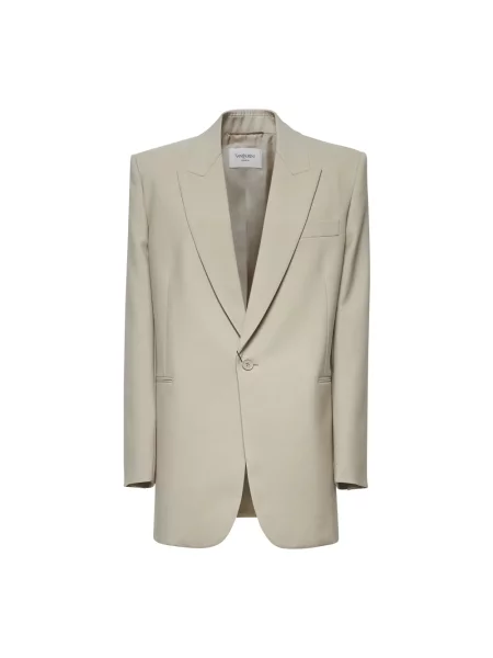 Marynarka Saint Laurent wełniana beżowa